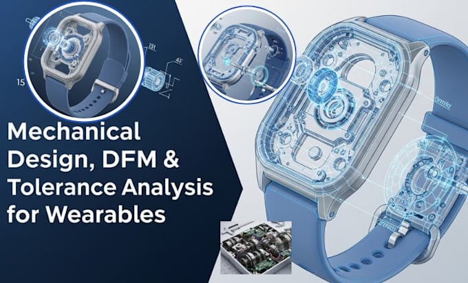 perform mechanical design audit, dfm and tolerance analysis for wearables