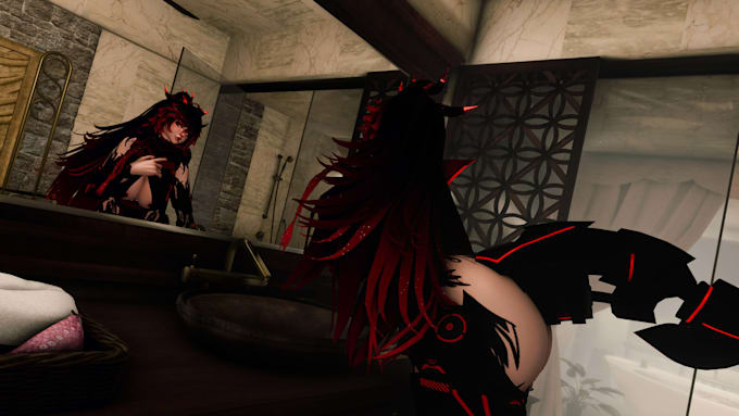 custom vchat avatar 3d model furry vr character for vrchat