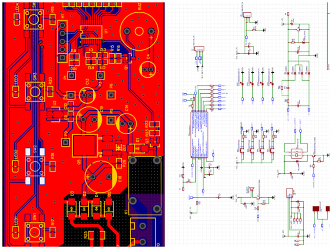 do pcb design, pcb layout circuit and schematic design