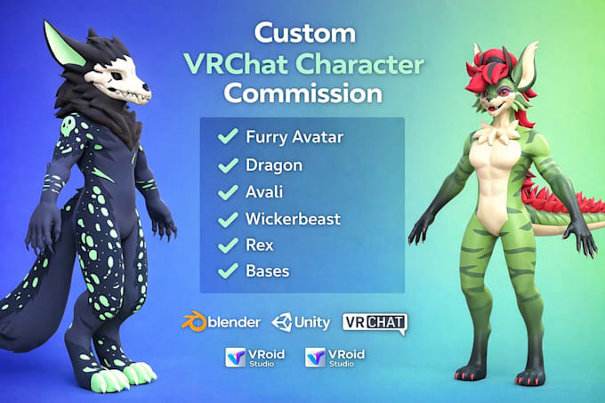 Vrc-avatar furry-charakter 3d-anime-modell vrchat-avatar vr-charakter ...