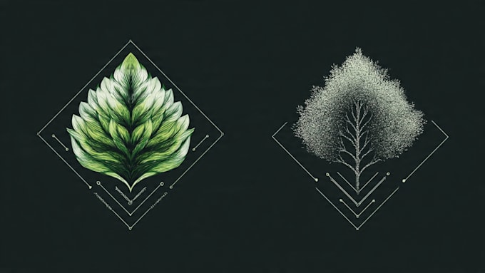 design a unique botanical boho logo