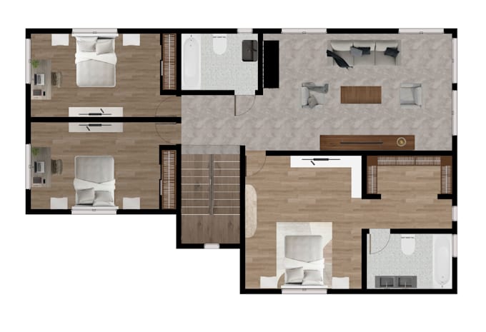 create a colored floor plan for you design project
