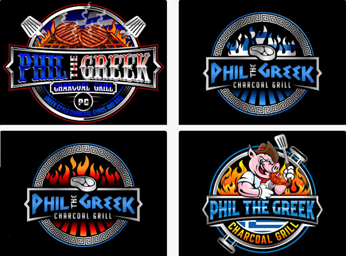design beautiful charcoal grill logo