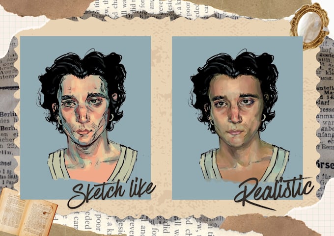 draw a stylized portrait