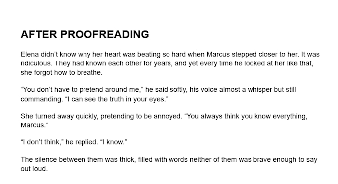 proofread your romance novel or webtoon dialogue