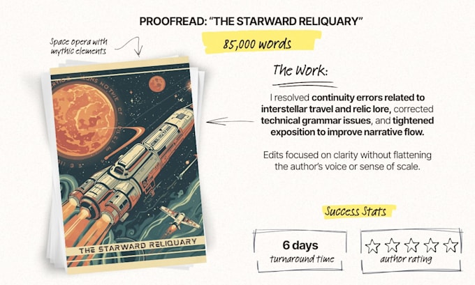 proofread your science fiction or fantasy manuscript