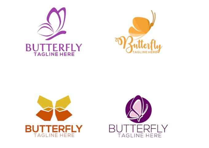 design monarch butterfly cleaning company logo