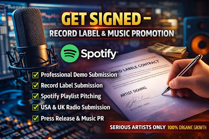 record label demo submission and spotify promotion PR