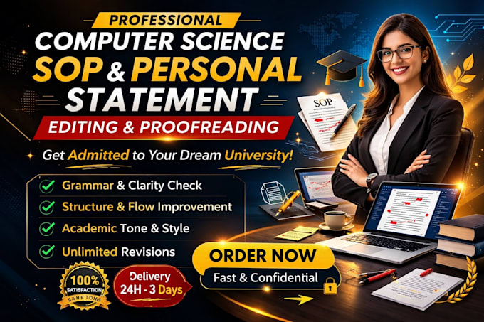 proofread and edit computer science sop personal statement university admission