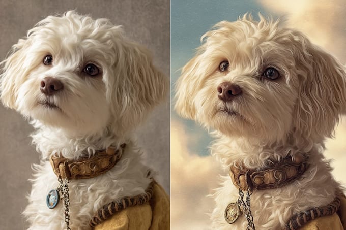 make a magical disney style dog or cat portrait