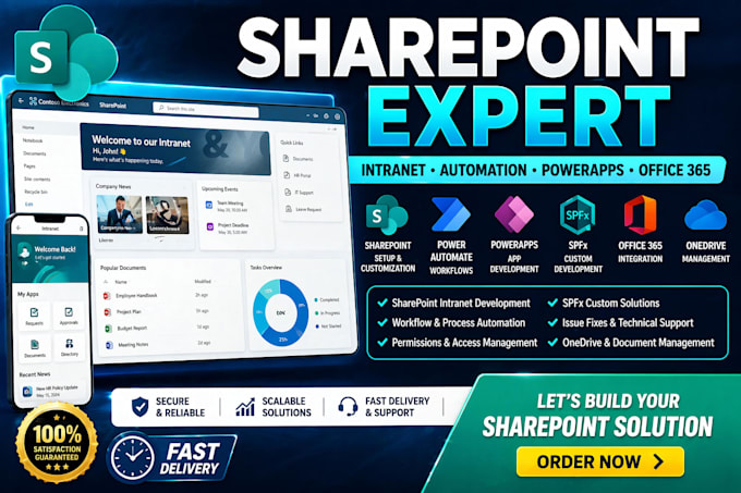build sharepoint online intranet power automate office 365 automation
