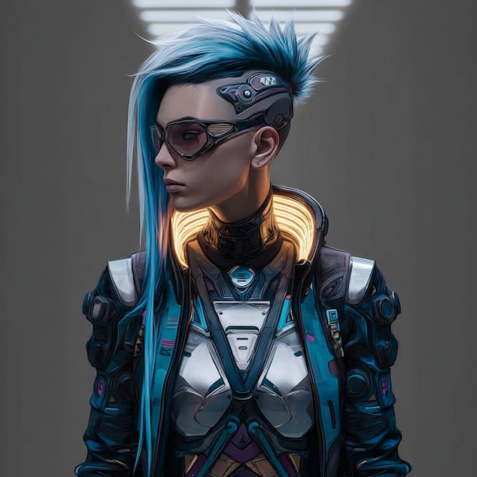 Draw futuristic scifi, mecha, and cyberpunk character art by ...
