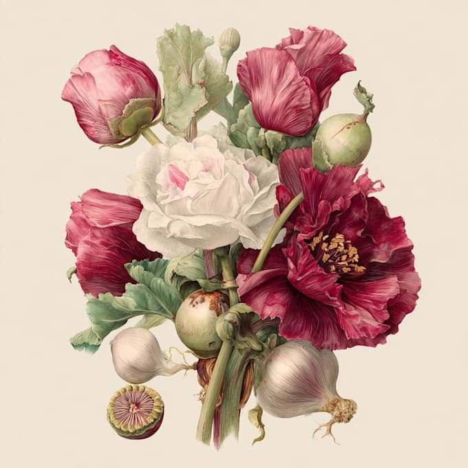 create a botanical illustration based on your idea
