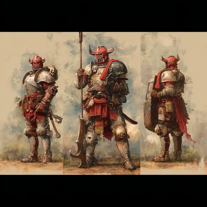 paint warhammer themed illustration
