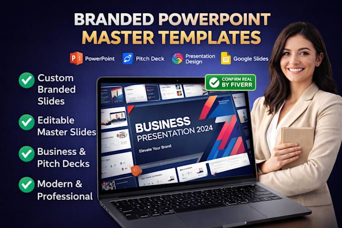 create branded powerpoint master template pitch deck presentation google slides