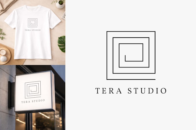 create vector flat logo