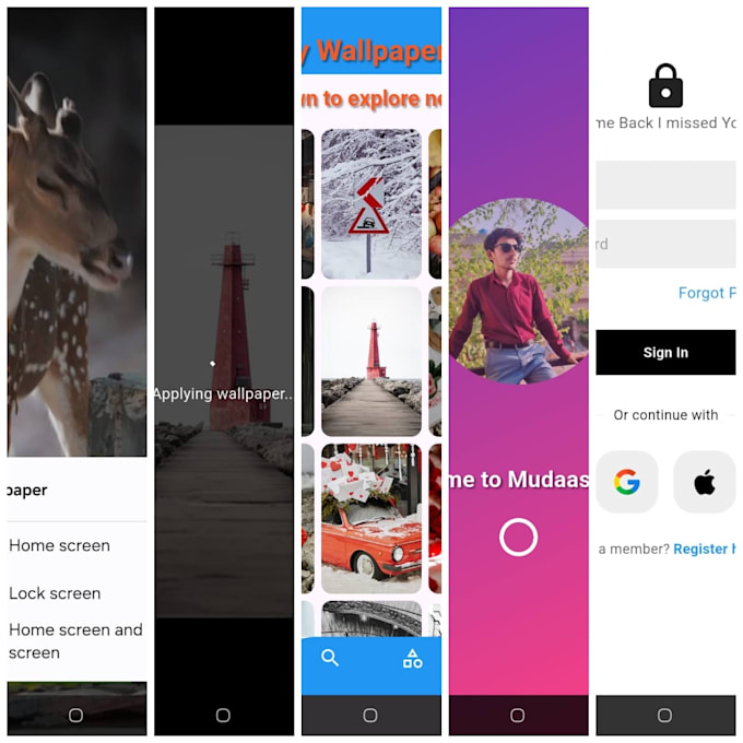 develop flutter mobile apps with clean UI,UX