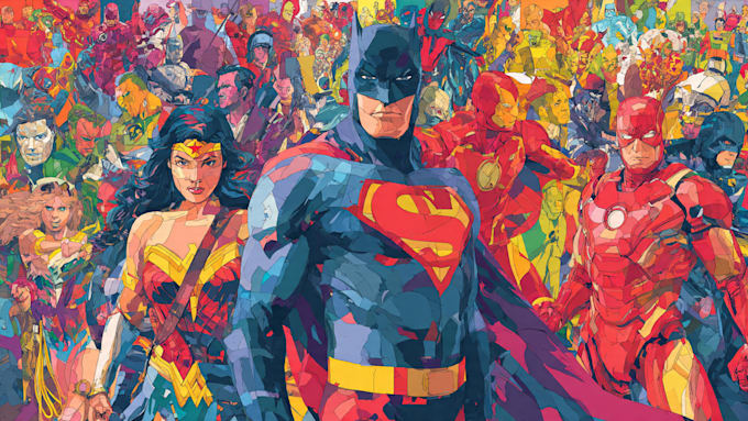 design an amazing superhero pop art