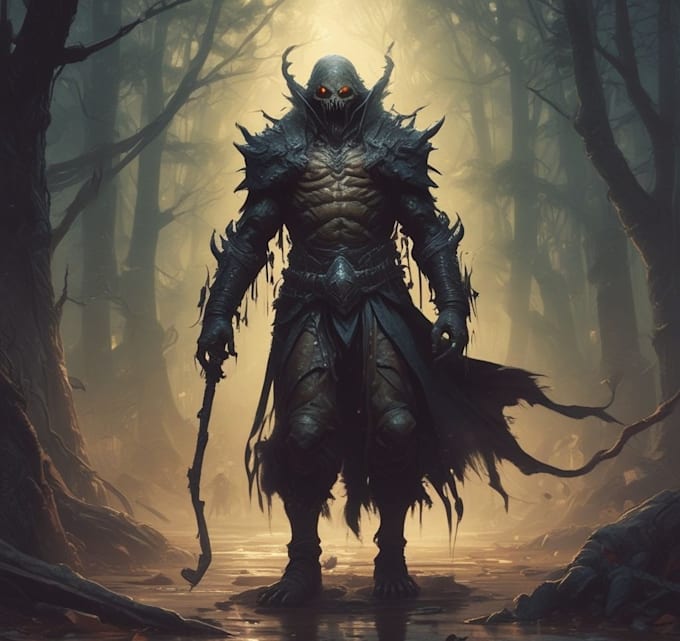 create darker, horror, underground art illustration