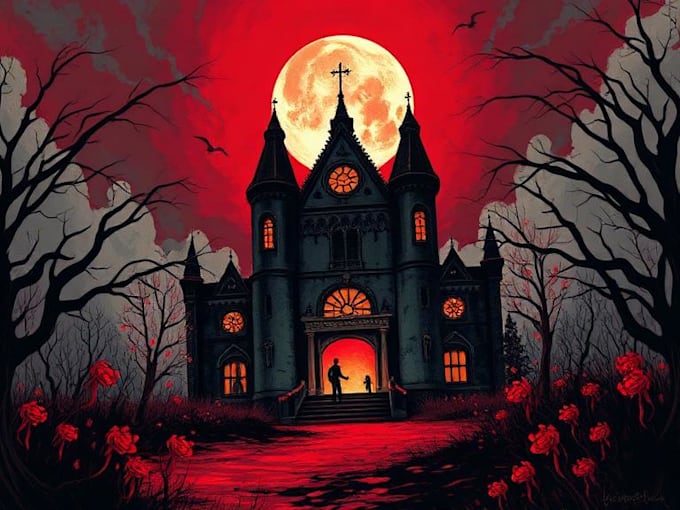 draw a horror illustration