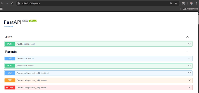 fix fastapi bugs and build rest apis with authentication