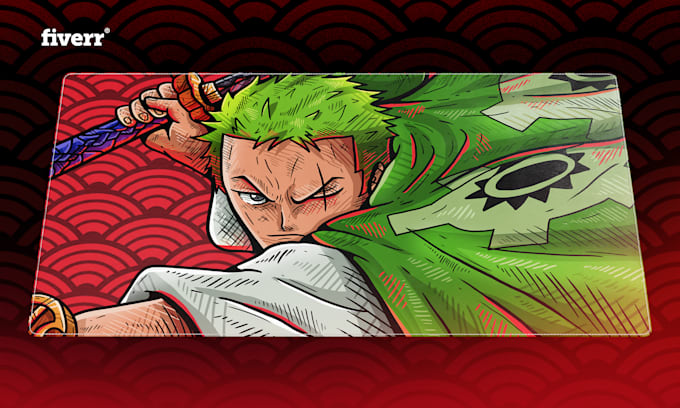make original art for pokemon one piece tcg playmat