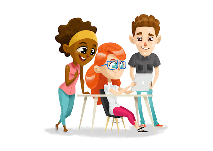 create vector characters with textured highlights and shadows