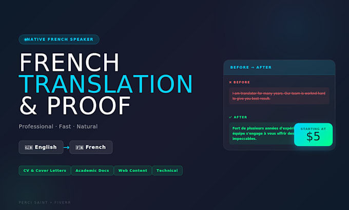 provide flawless english to french and french to english technical translation
