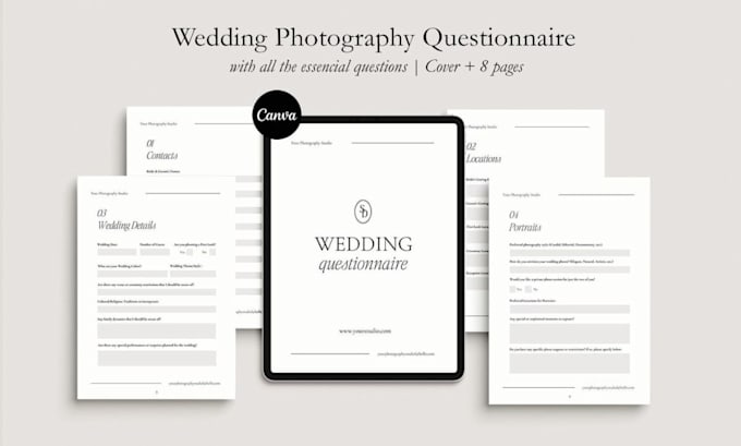 design custom canva client questionnaire intake forms wedding event planners