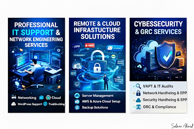 do IT, network, cloud, cyber security tasks