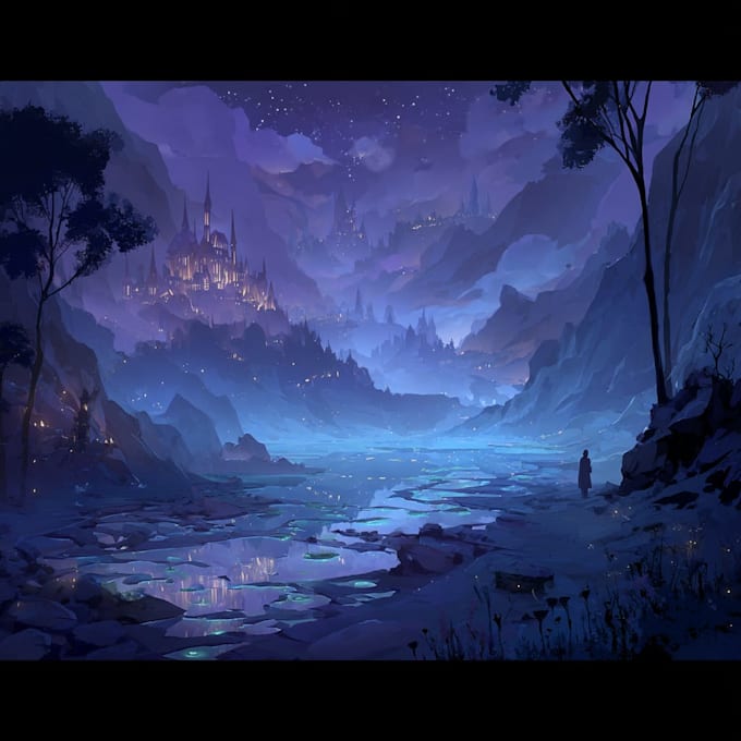 design a conceptual fantasy landscape
