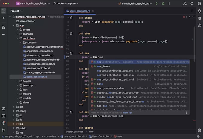 develop full stack ruby on rails application