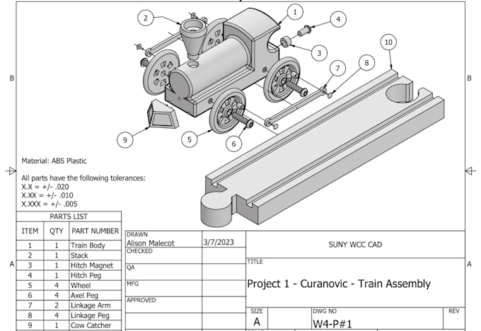 manual assembly instructions for woodwork, mechanical product with exploded view