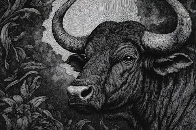 draw dark art animal illustration