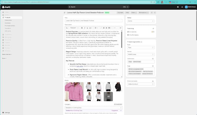 build high converting shopify store, seo product listing and research