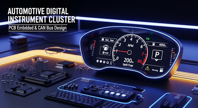 do automotive digital instrument cluster pcb design with embedded can gauges