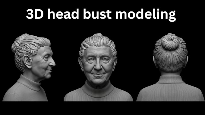 Sculpt printable 3d head 3d bust full model character stl file for 3d ...