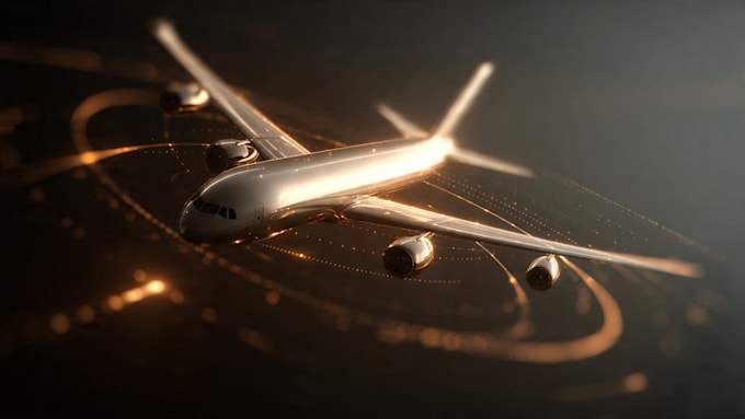 make airplane logo intro advertisement