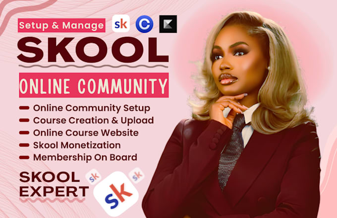 setup skool community setup skool course creation skool online community manager