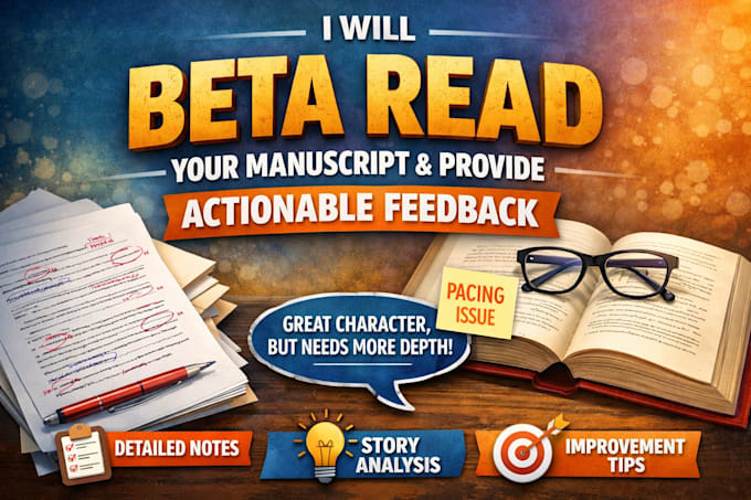 beta read your manuscript and provide actionable feedback