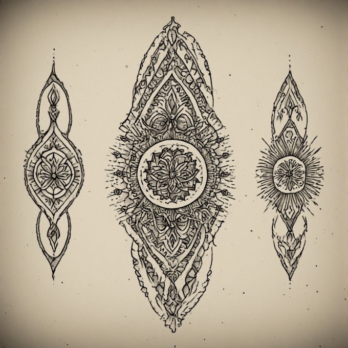 draw handcrafted tribal tattoo designs