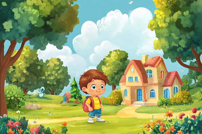 draw custom children book illustration