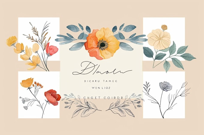 design a unique botanical boho logo
