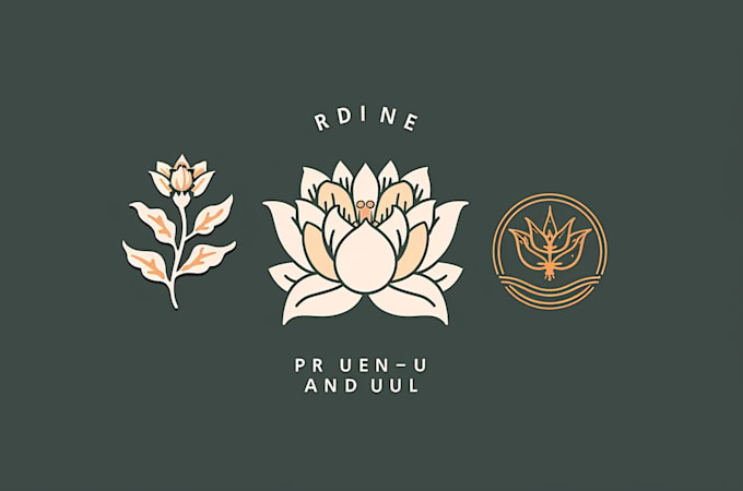 design minimalist botanical logo branding