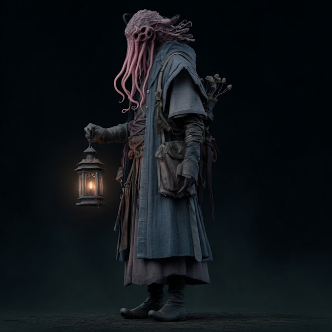 draw dark fantasy art and horror illustration