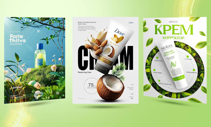 design creative product ads for you