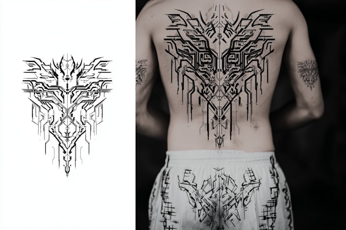 Design a unique neo tribal, cyber sigilism, aggrogoth tattoo by ...