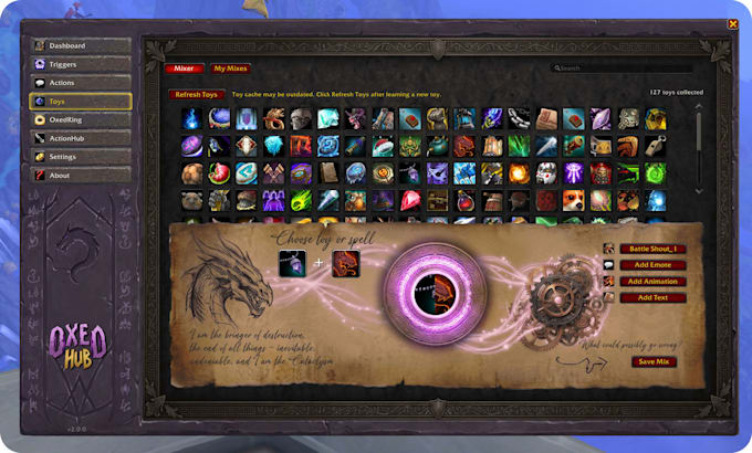 create custom world of warcraft addons