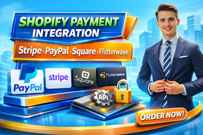 setup shopify paypal, stripe, square, flutterwave payment button API integration