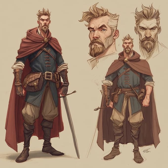 character design for dnd, games, books